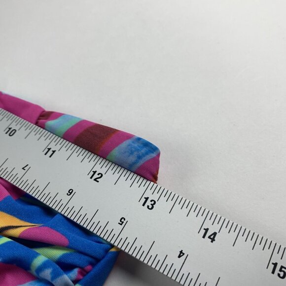 Bar III Magic Magenta Paradise Palms Bikini Bottom Women's Small Multi High-Rise - Picture 3 of 6